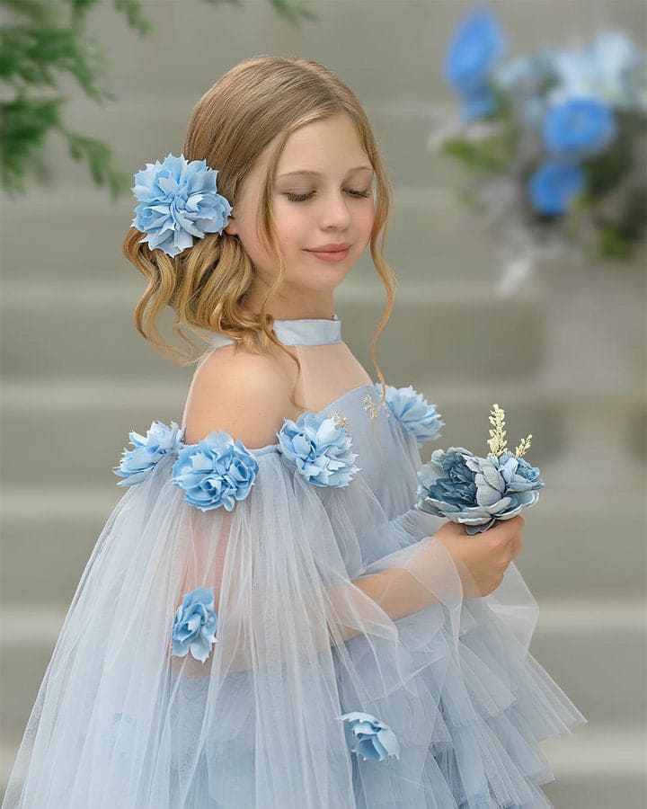 Girl | Alaska Baby Tulle Dress | Blue