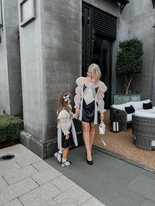 Women | The Paris Mom Dress | Black x Beige