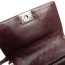 Chanel | Pre-Owned Old Medium Velvet and Tweed Boy Flap - II | Red/Burgundy