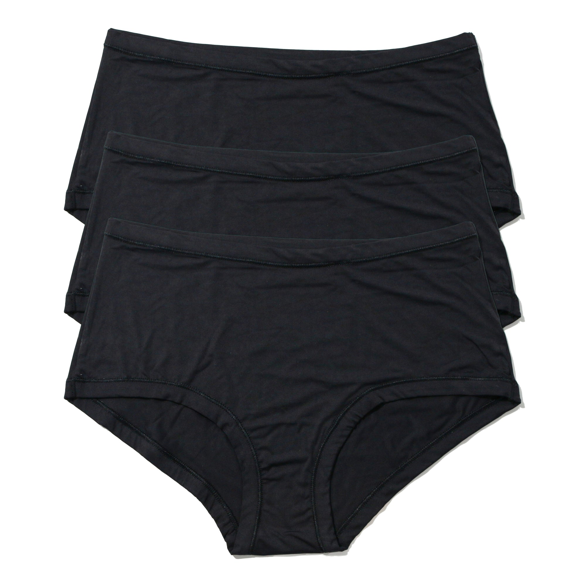 3-Pack YourFit One Size Boyshort | Black
