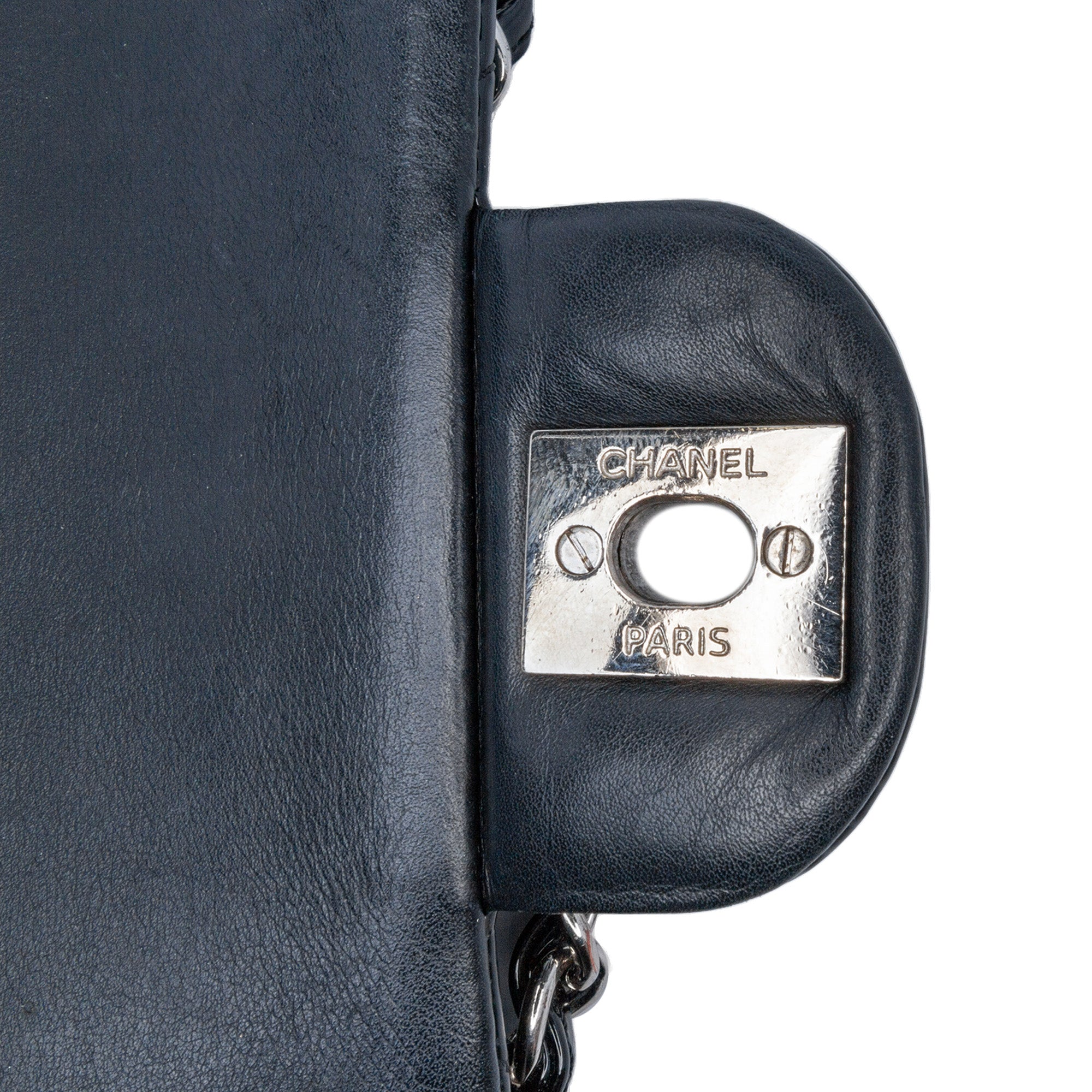 Chanel | Pre-Owned Medium Classic Chevron Patent Double Flap - I | Black