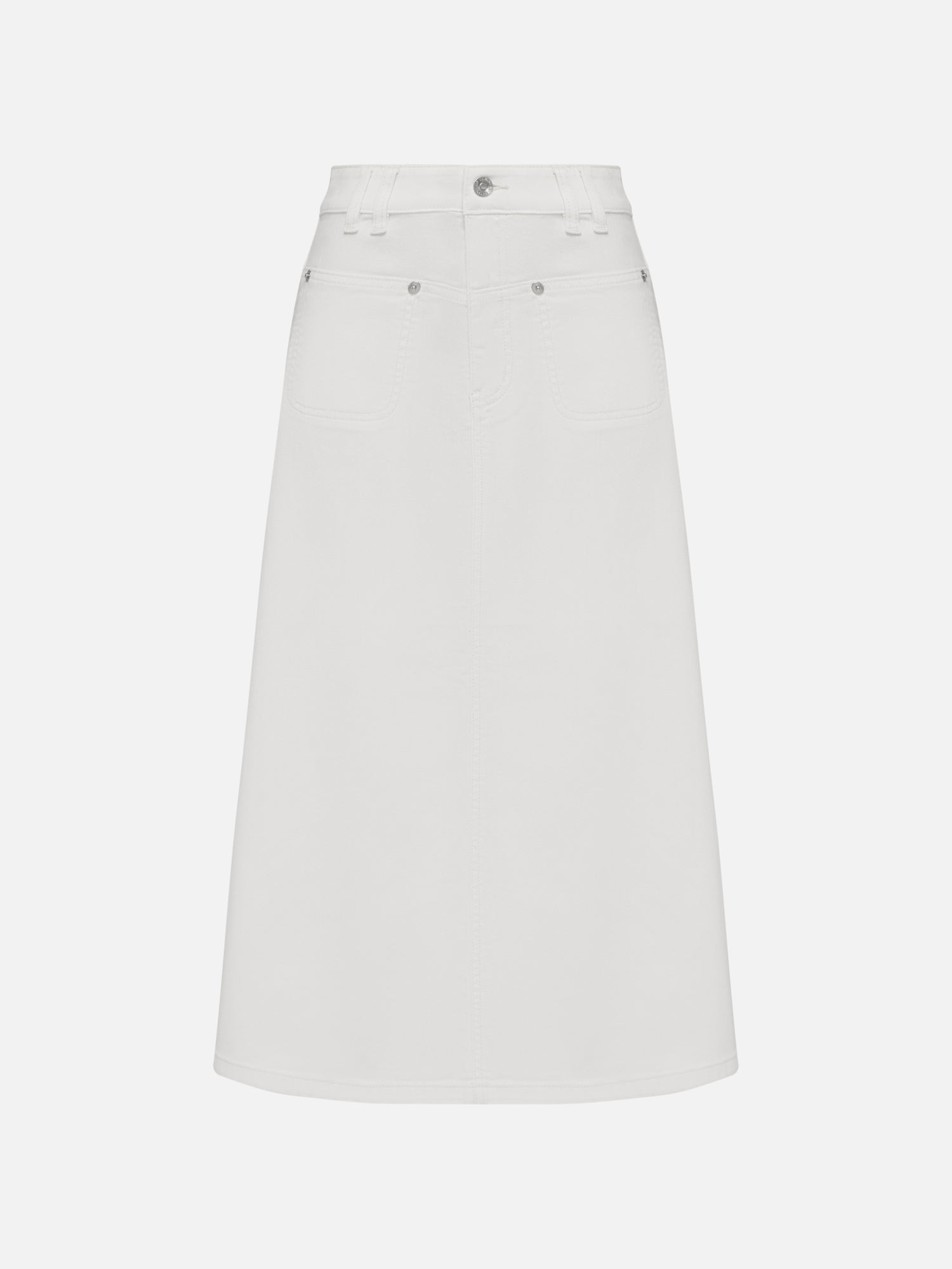 A-line Denim Skirt | White