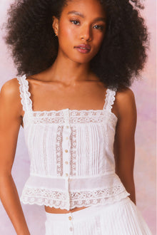 Vietta Cotton Tank Top | True White