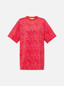 Loose Fit Pure Cotton Short-sleeve T-shirt | Red