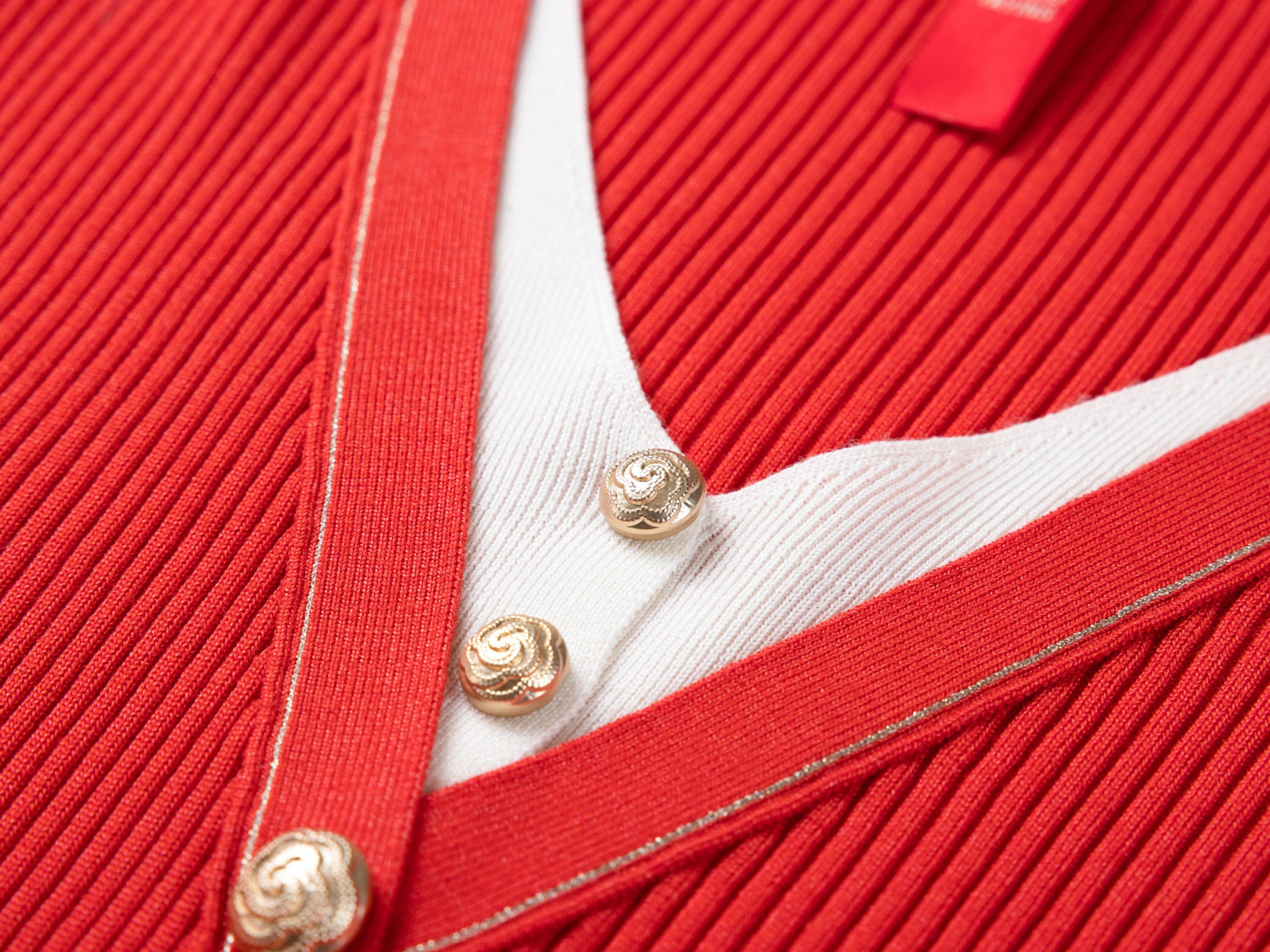 Merino Wool Knit Sweater | Red