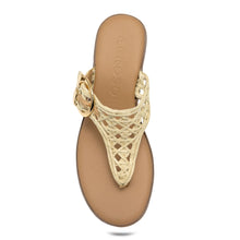Izola Sandal Wedge | Natural Crochet Raffia