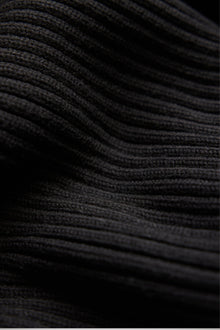 RAINS Sapa Half Zip Knit Black Long Sleeve