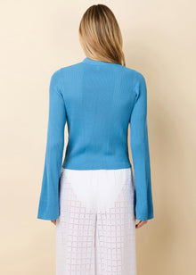 Babetta Ribbed Top French Blue - Solid & Striped