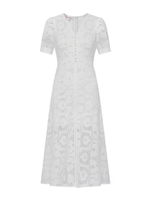 V-Neck Dress | White