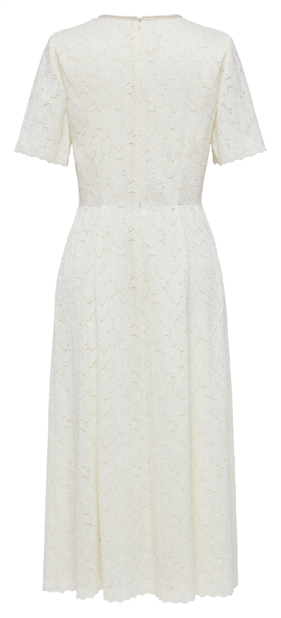 Pleated Lace Dress | Beige