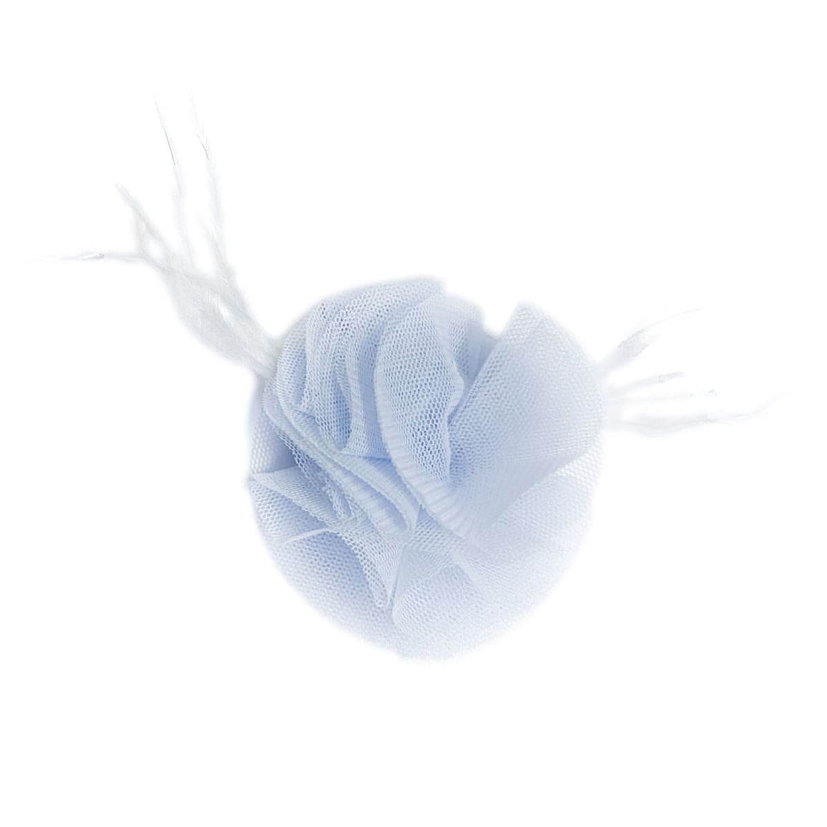 Girl | Skylar Flower Tulle Hair Clip | Blue