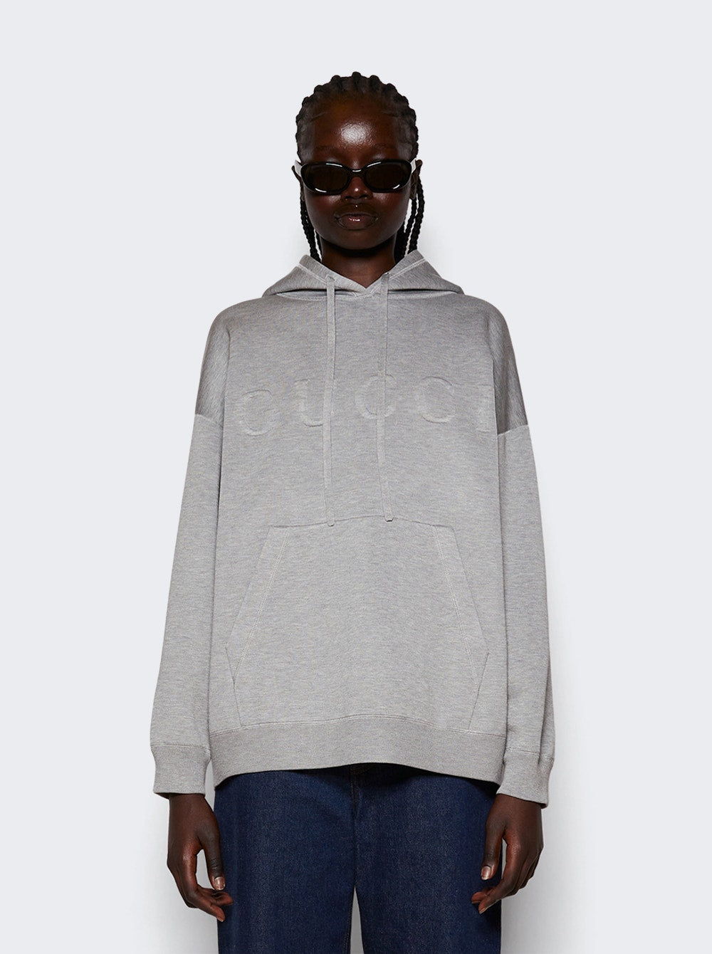 Women | Gucci | Extra Fine Knit Hooded Sweater Graphite | Grey