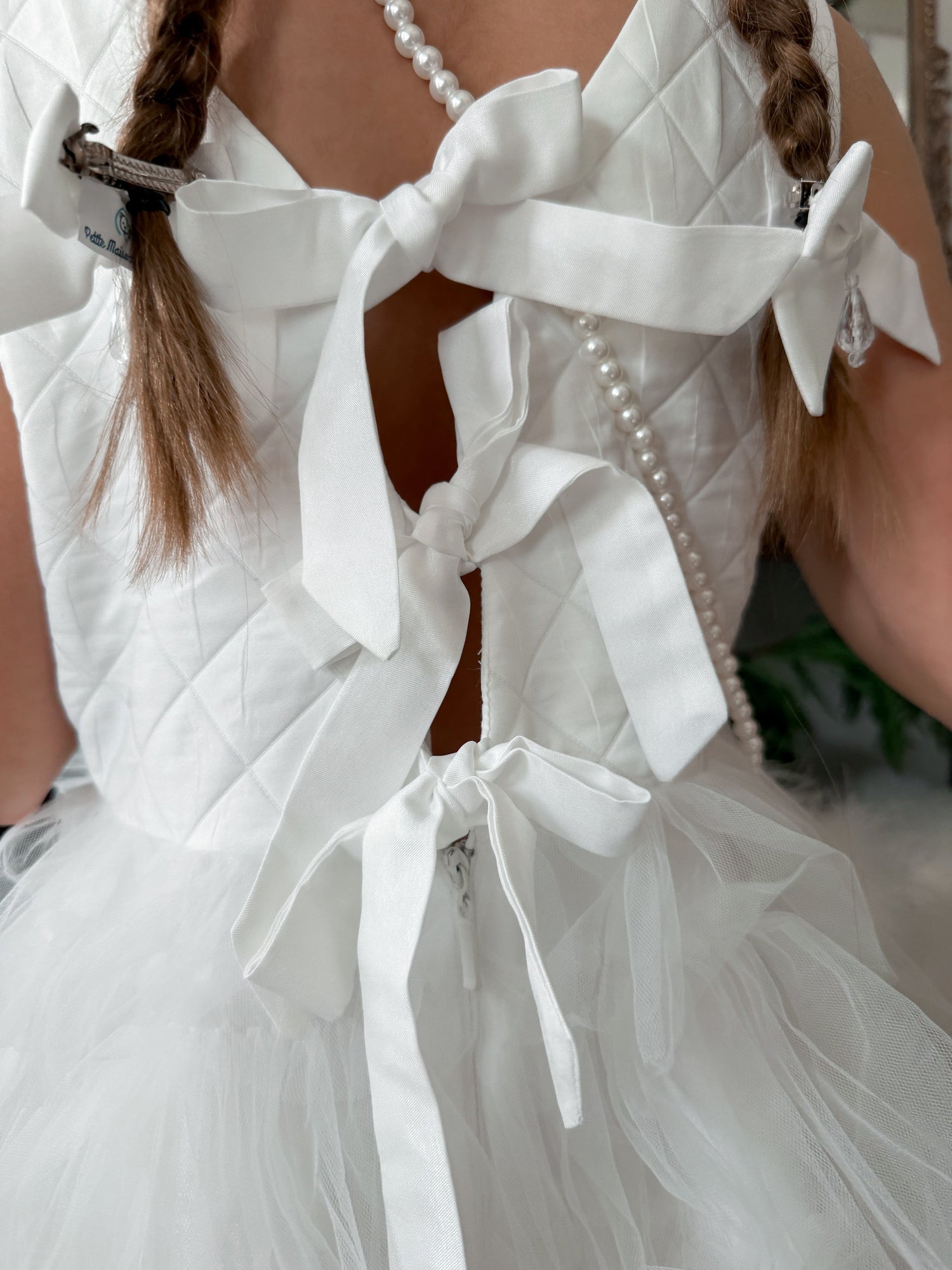 Girl | Poppy Quilted Dress | White