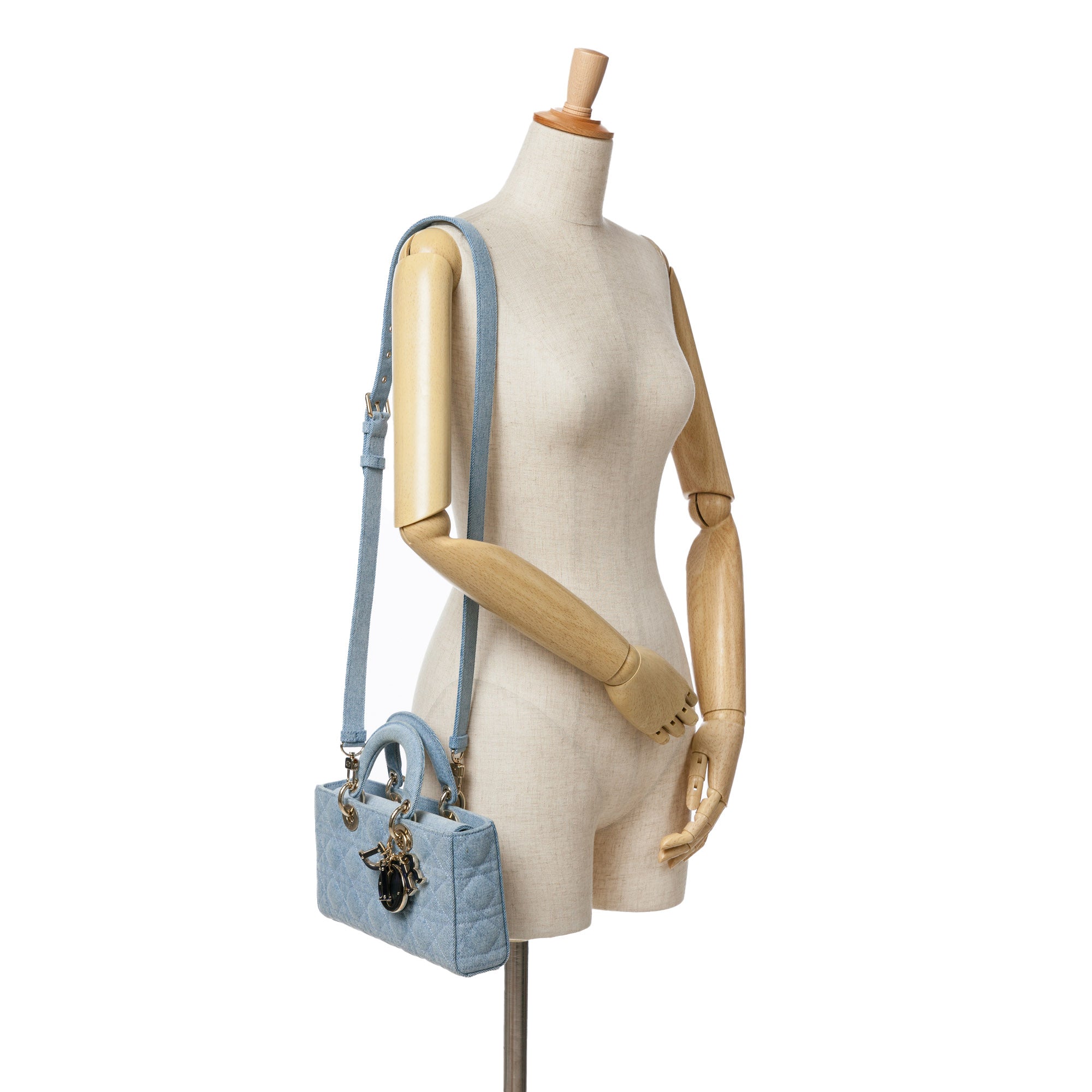 Dior | Pre-Owned Medium Denim Cannage Lady D Joy | Blue/Denim