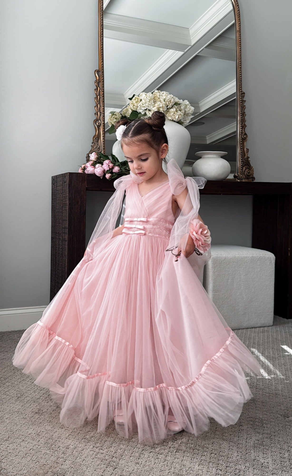 Girl | Camila Light Tulle Gown | Pink