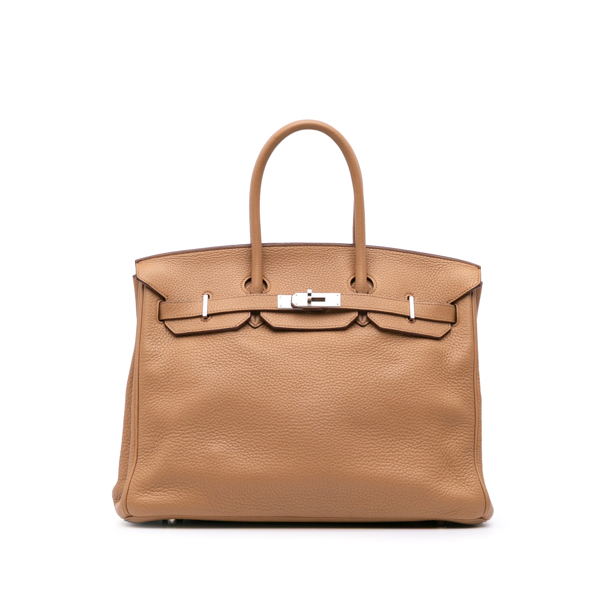 Hermes | Pre-Owned Togo Birkin Retourne 35 | Brown/Light Brown