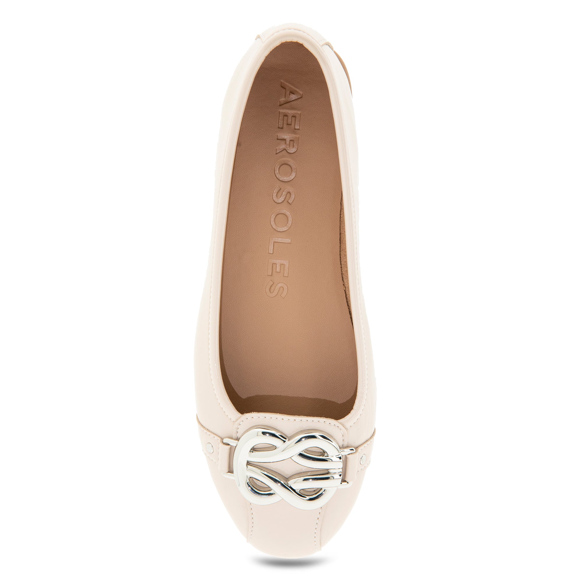 Big-Bet Casual Flat | Stone Faux Crinkle Patent