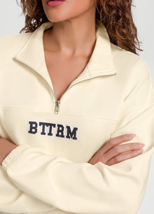 Better League Zip Sweatshirt | Creamy White