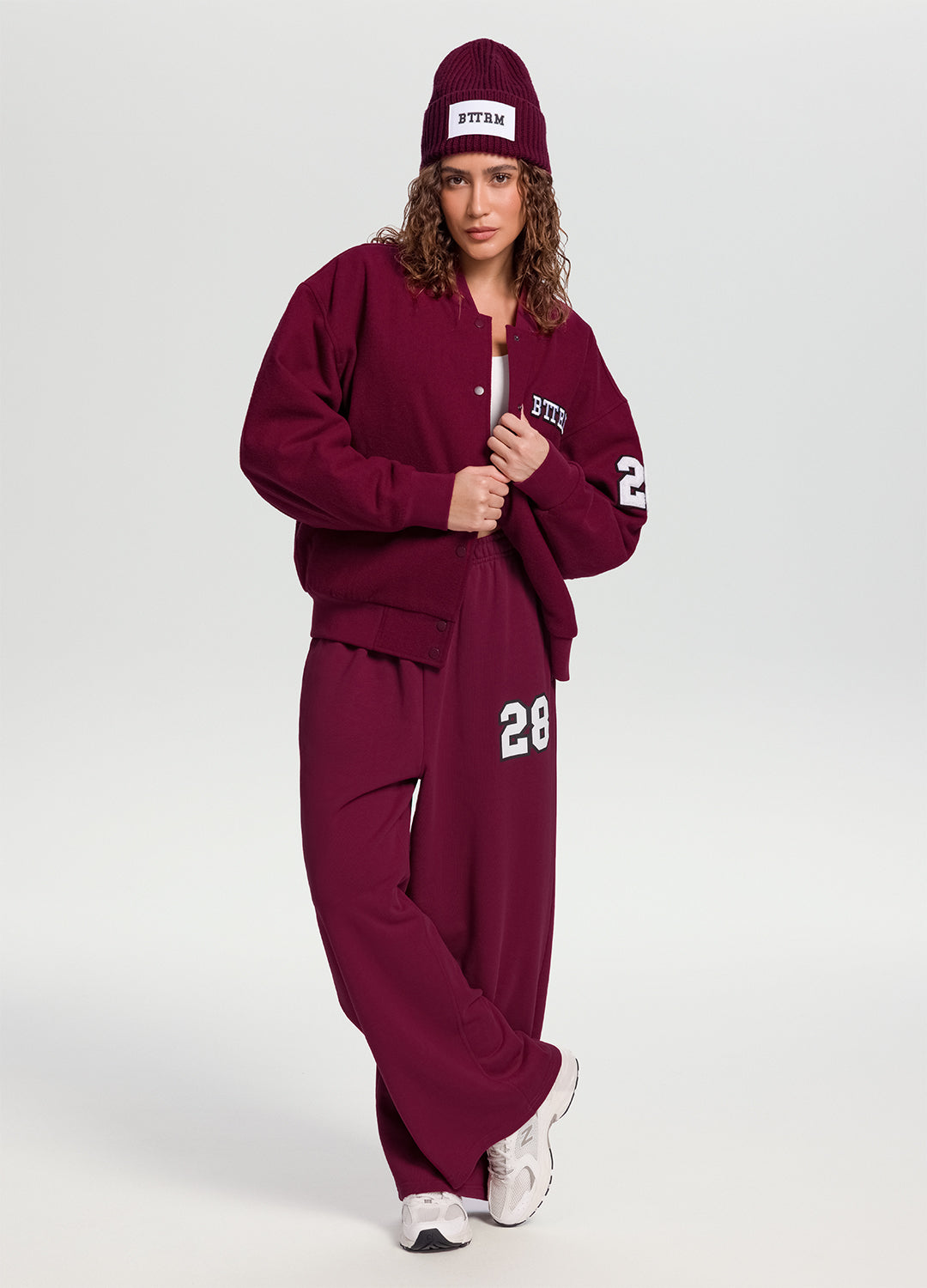 Better League Wide-Leg Sweatpants | Burgundy