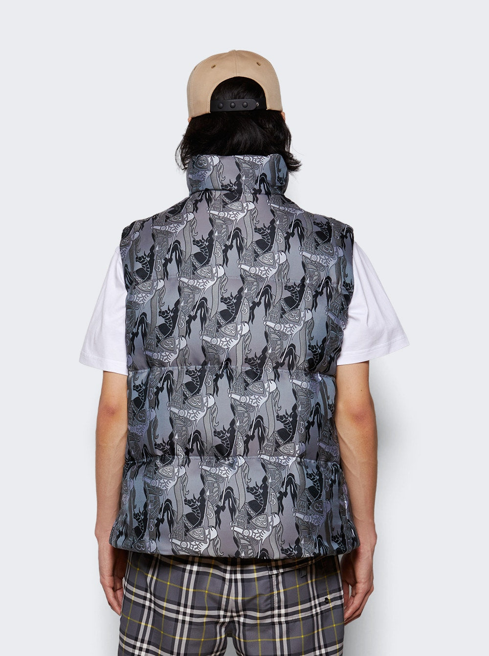 Men | BURBERRY | Parkfield Ekd Vest Monochrome Silver Pattern