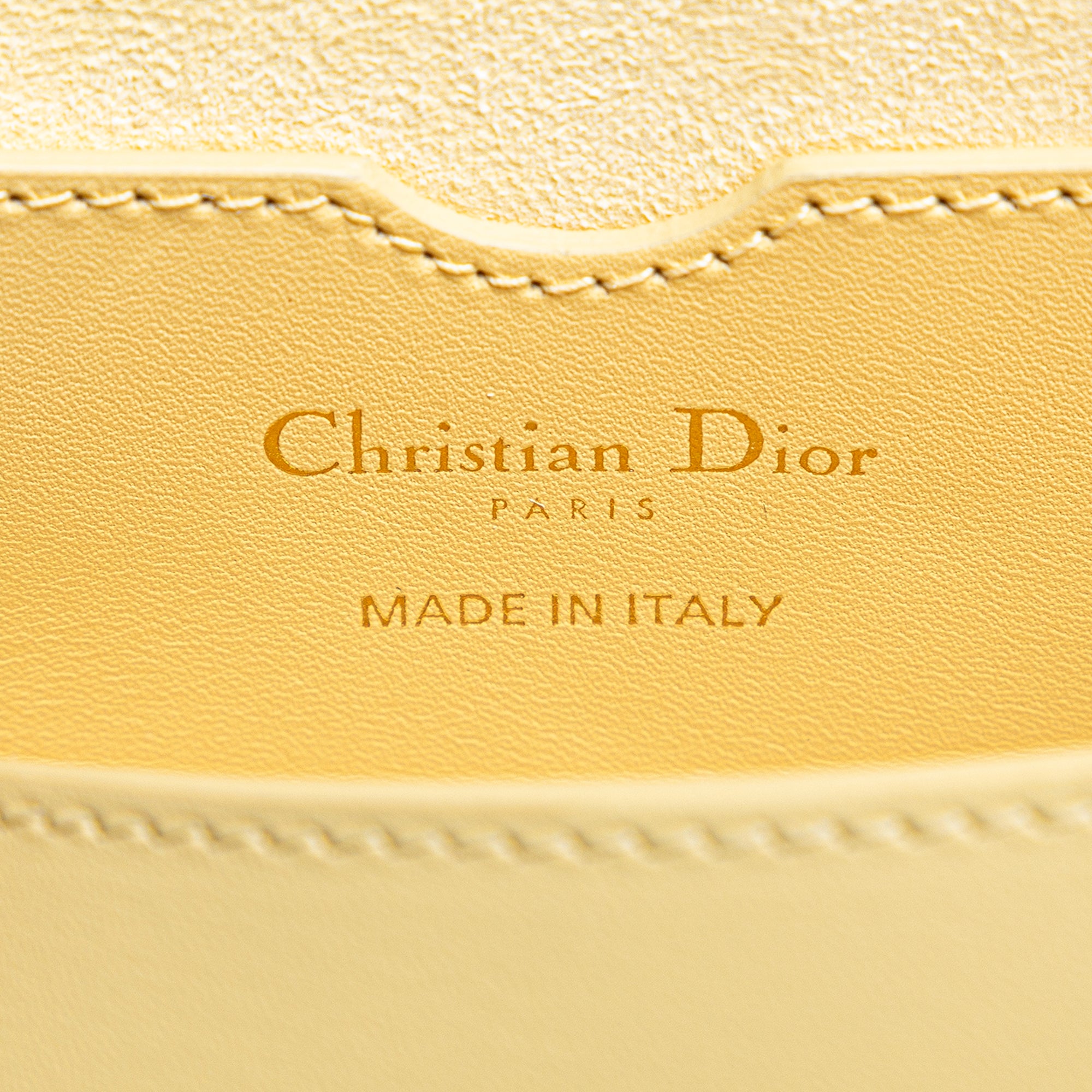 Dior | Pre-Owned Calfskin Bobby East West Crossbody | Yellow/Light Yellow