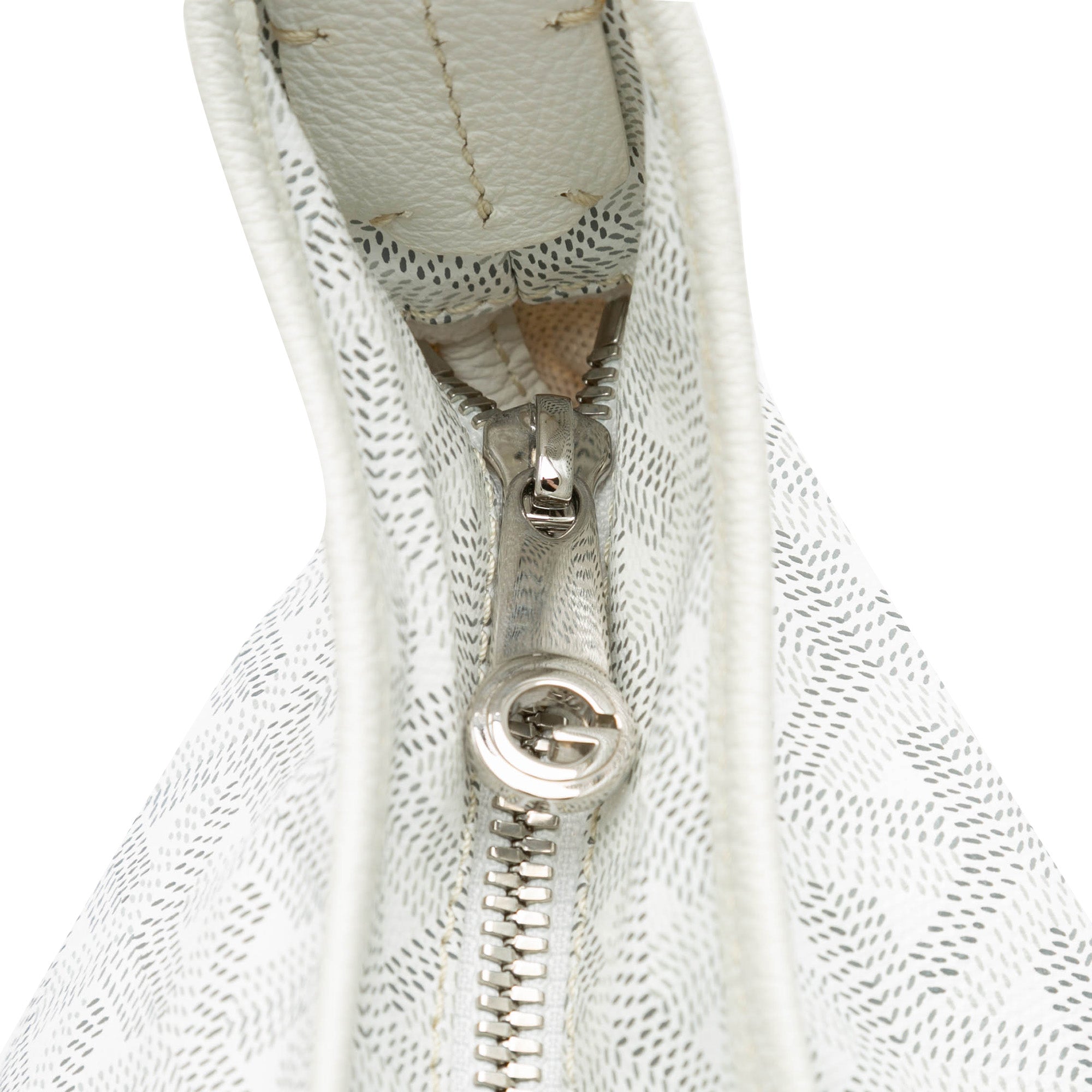 Goyard | Pre-Owned Goyardine Boheme Hobo - I | White