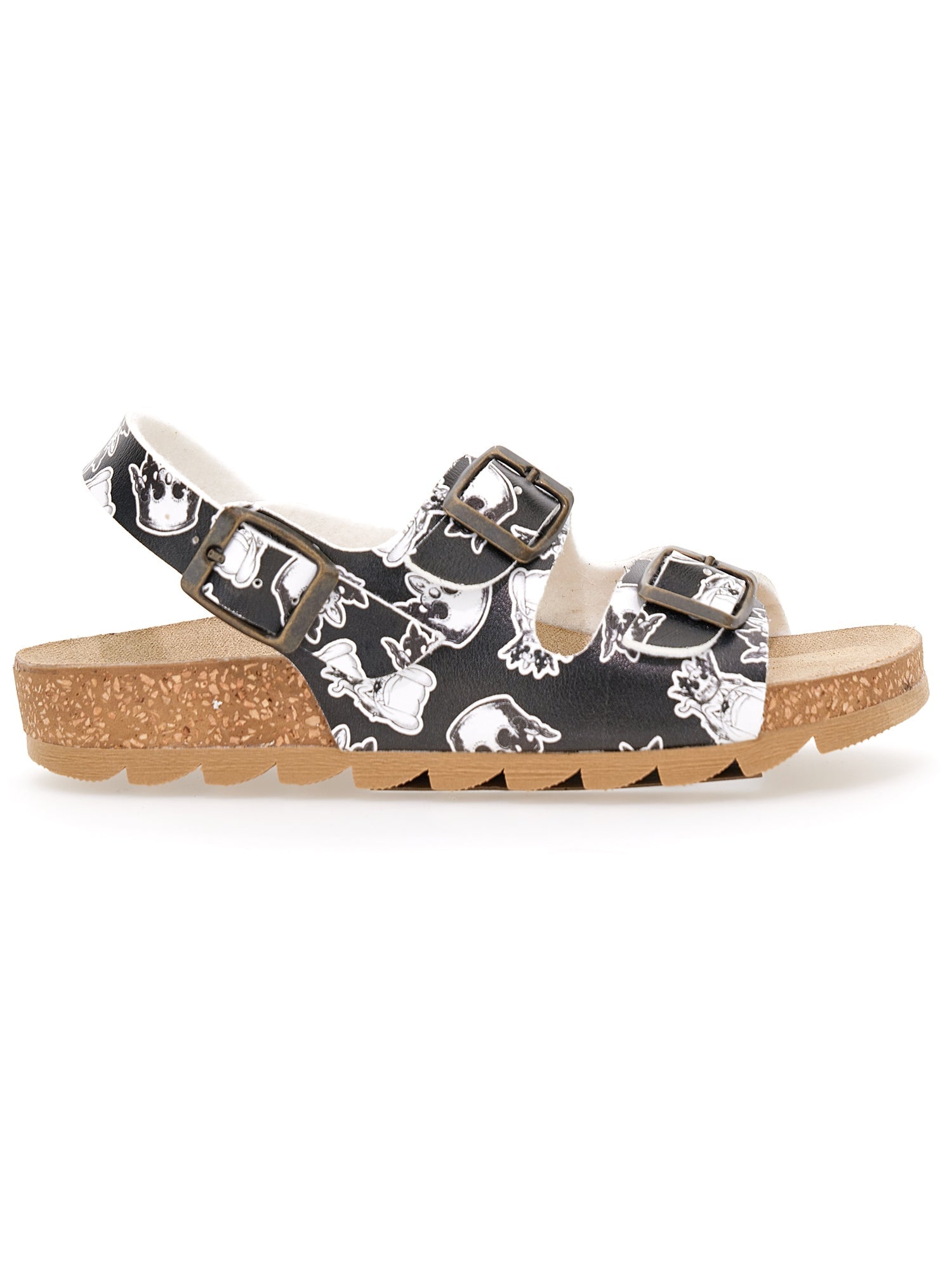 Girls | Mnls Printed Sandals | Black/Cream