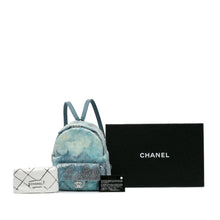 Chanel | Pre-Owned Mini Sequins and Lambskin Waterfall Backpack - II | Blue/Light Blue