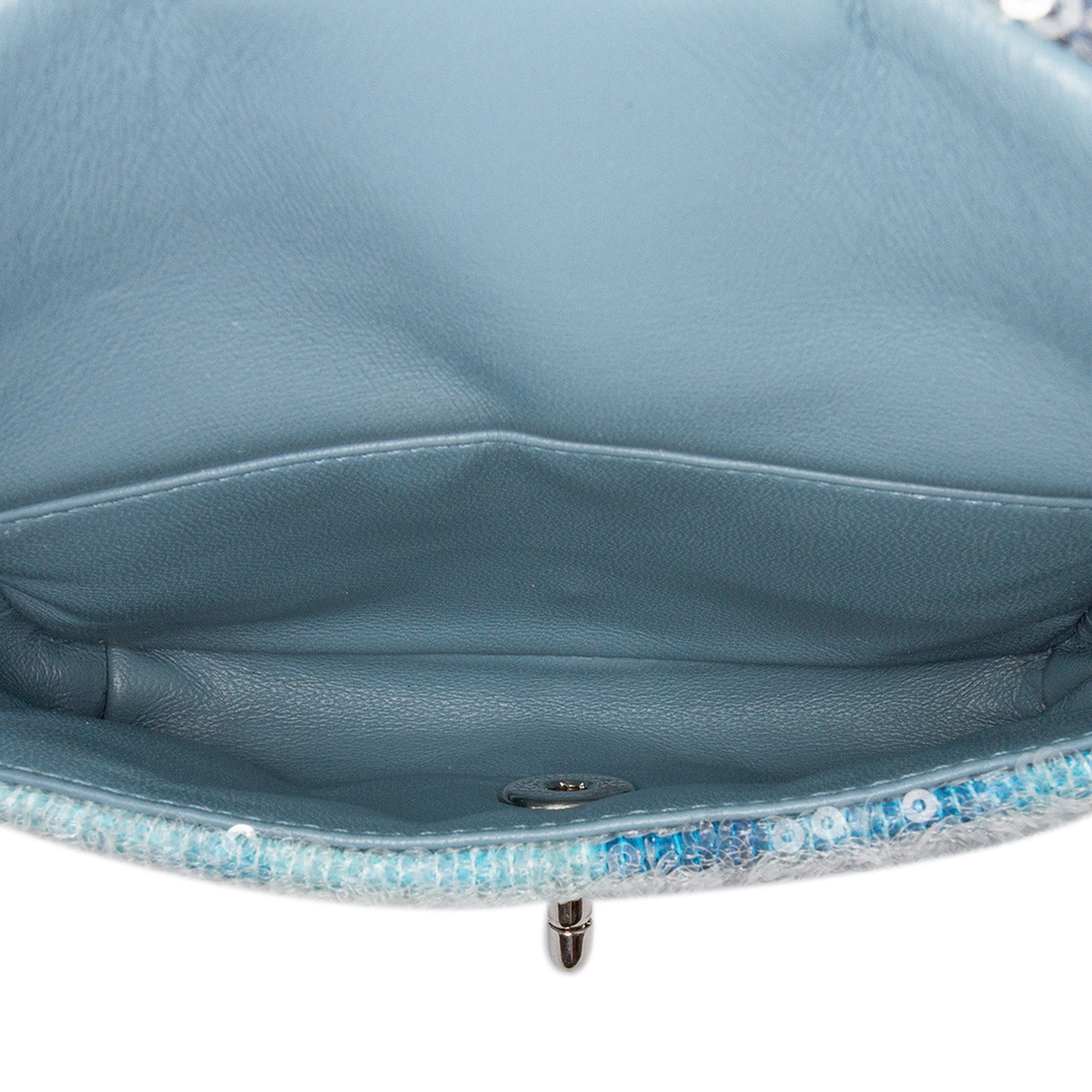 Chanel | Pre-Owned Mini Sequins and Lambskin Waterfall Backpack - II | Blue/Light Blue