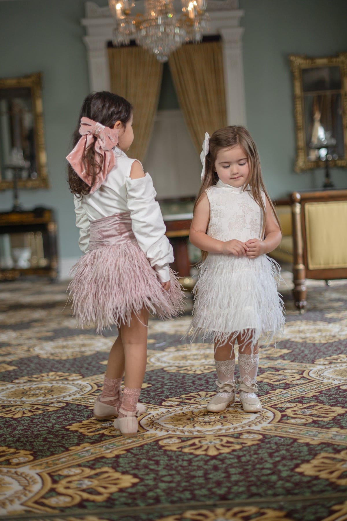 Girl | Eliza Feather Dress | Ivory