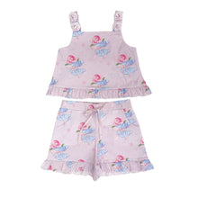 Girl | Maya Teacup Girls' Top and Shorts Set | Pink x Blue