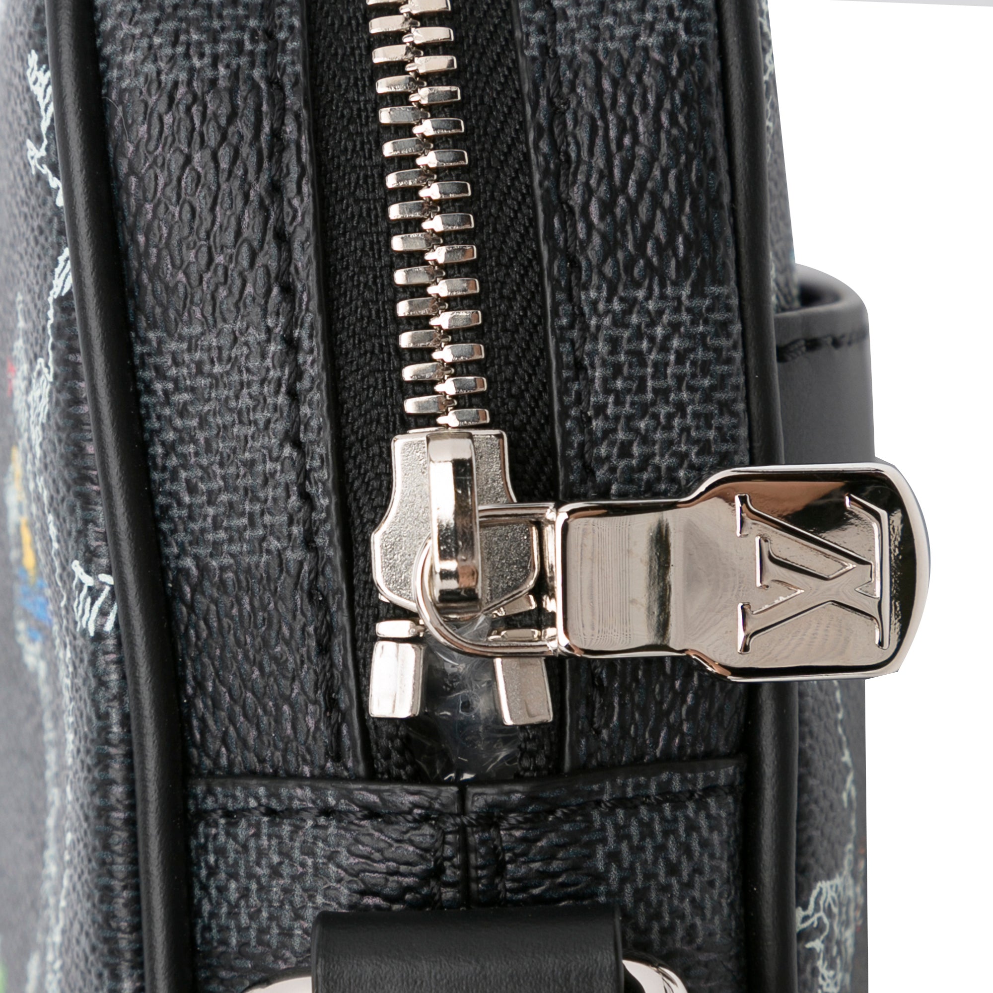 Louis Vuitton | Pre-Owned Damier Graphite Renaissance Map Danube Slim PM - I | Black