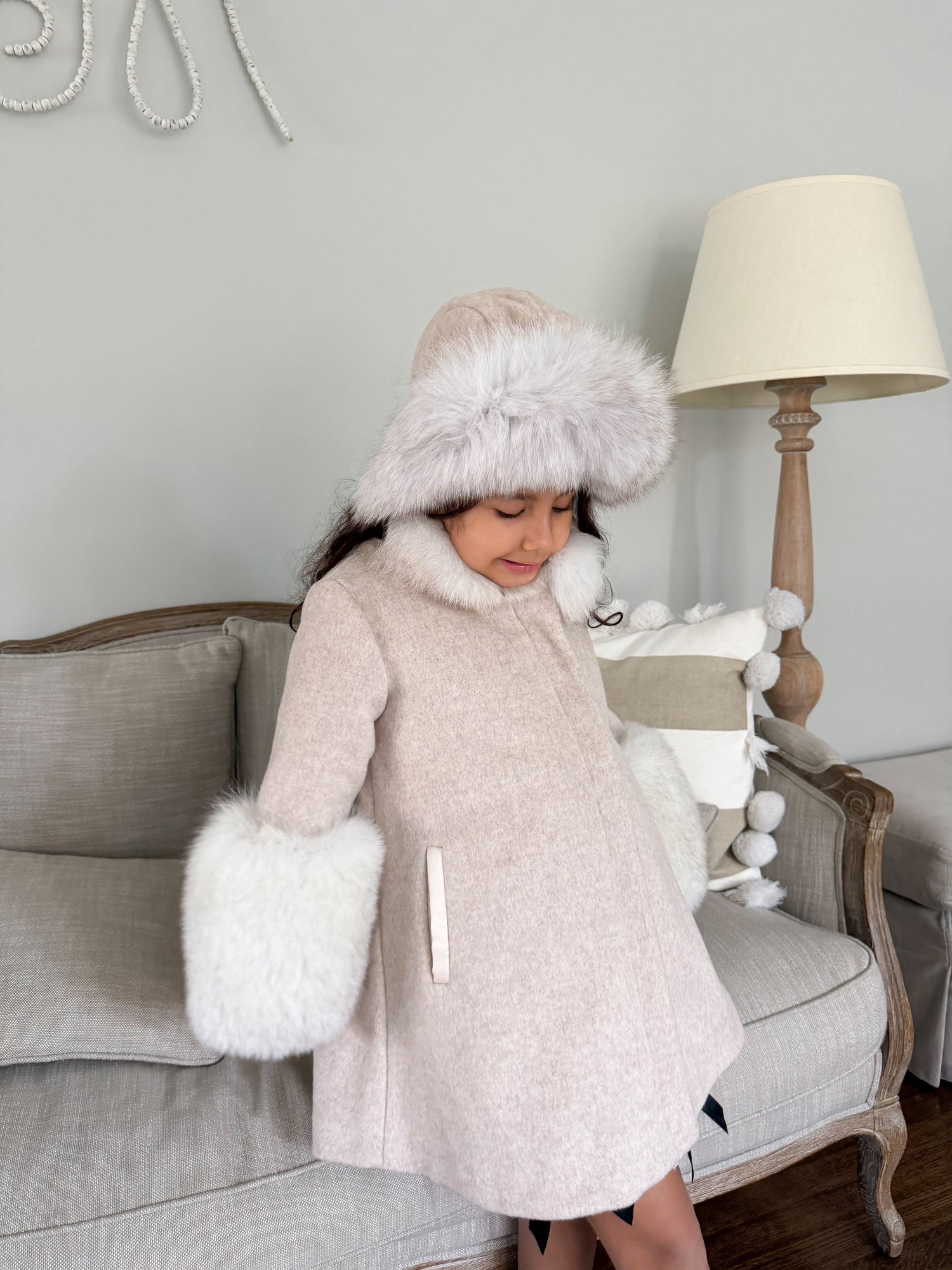 Girl | Karenina Kids' Fur Hat | Gray