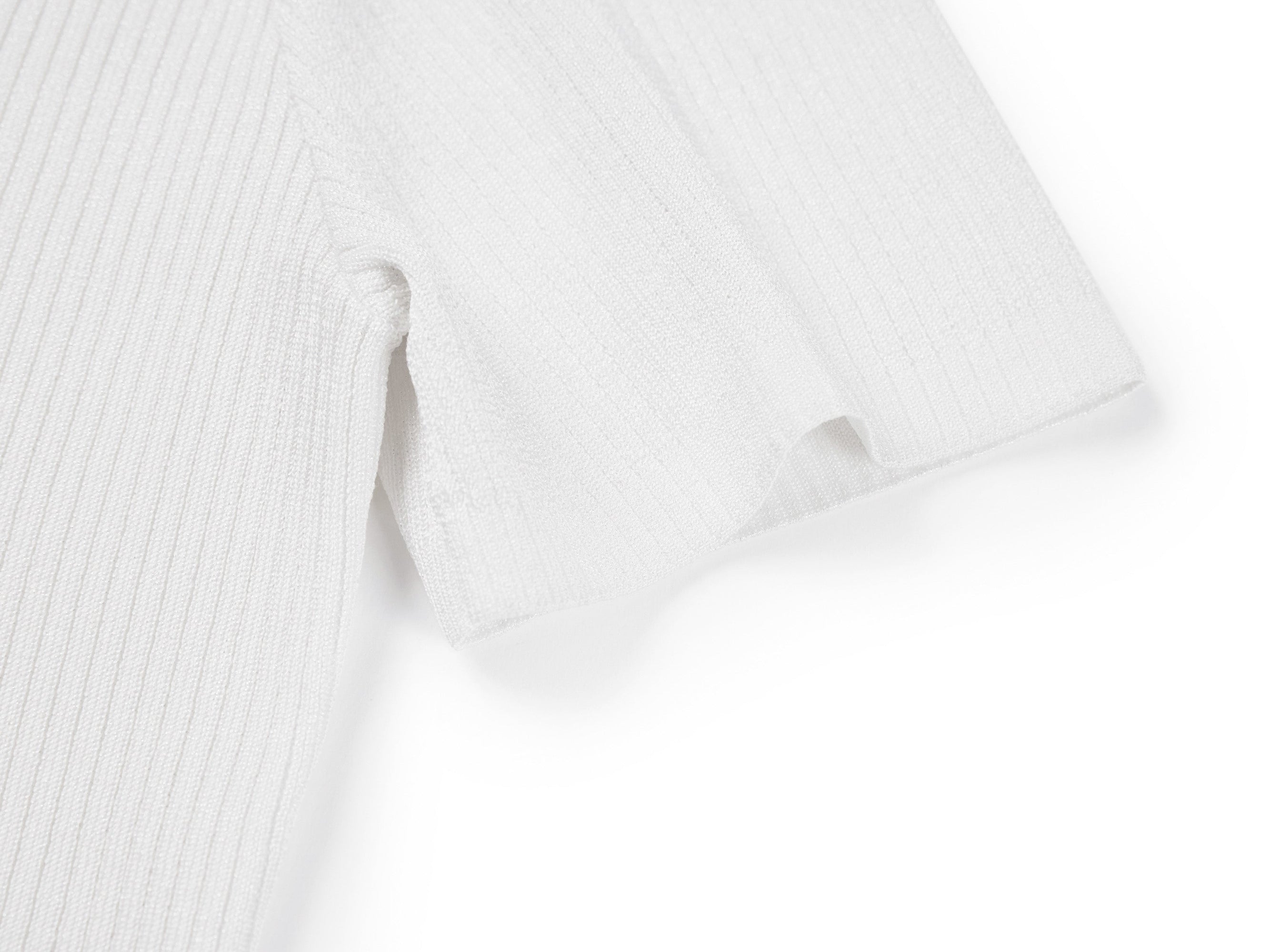 Short Sleeve Knit Top | White