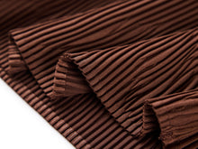 Pleated Midi Skirt | Brown
