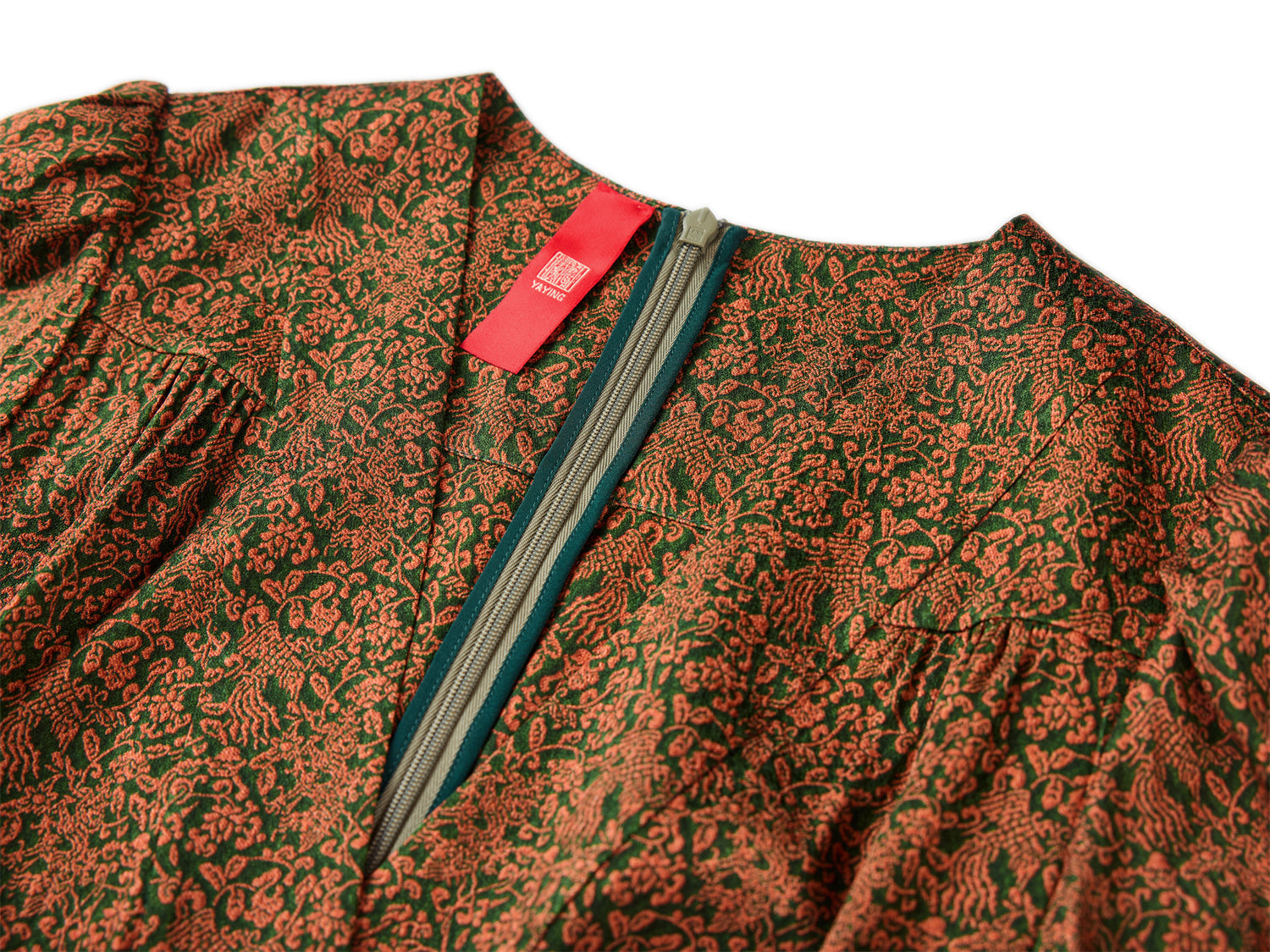 One-Piece Tea-Length Dress | Brown