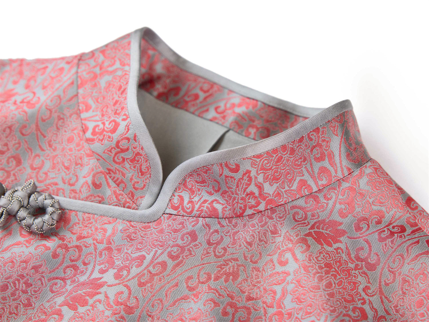Chinese-style Mid-Waist Long Jacket | Pink