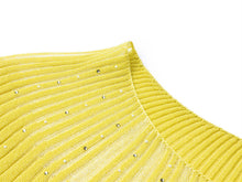 Triacetate Knit Cardigan | Yellow