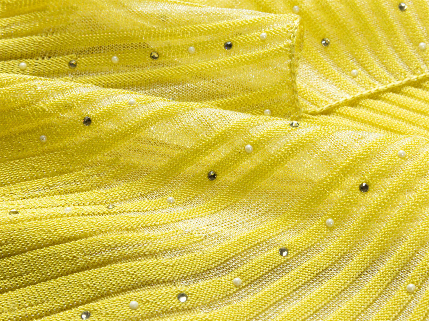 Triacetate Knit Cardigan | Yellow