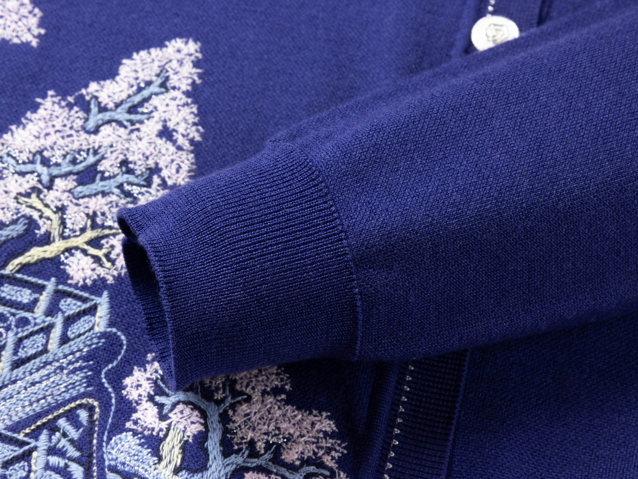 Embroidered Cardigan | Purple