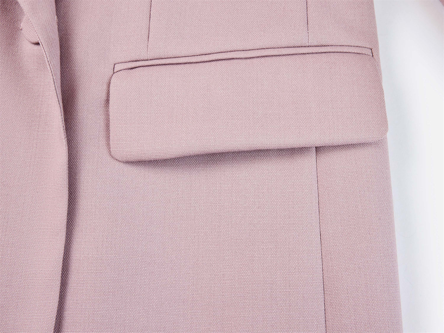 Notched Lapel Double-Breasted Suit Jacket | Purple