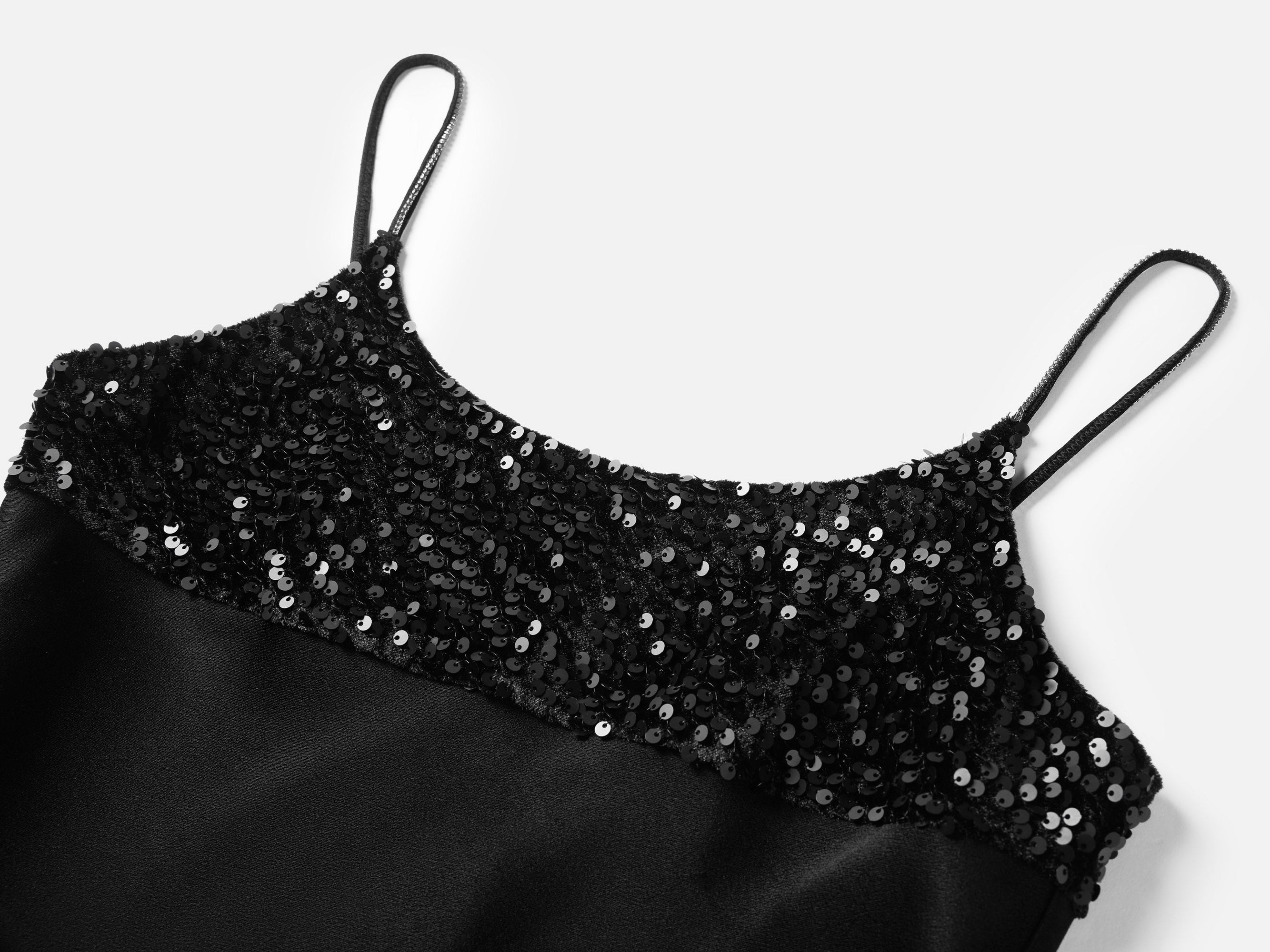 Sequin Slip Dress | Black