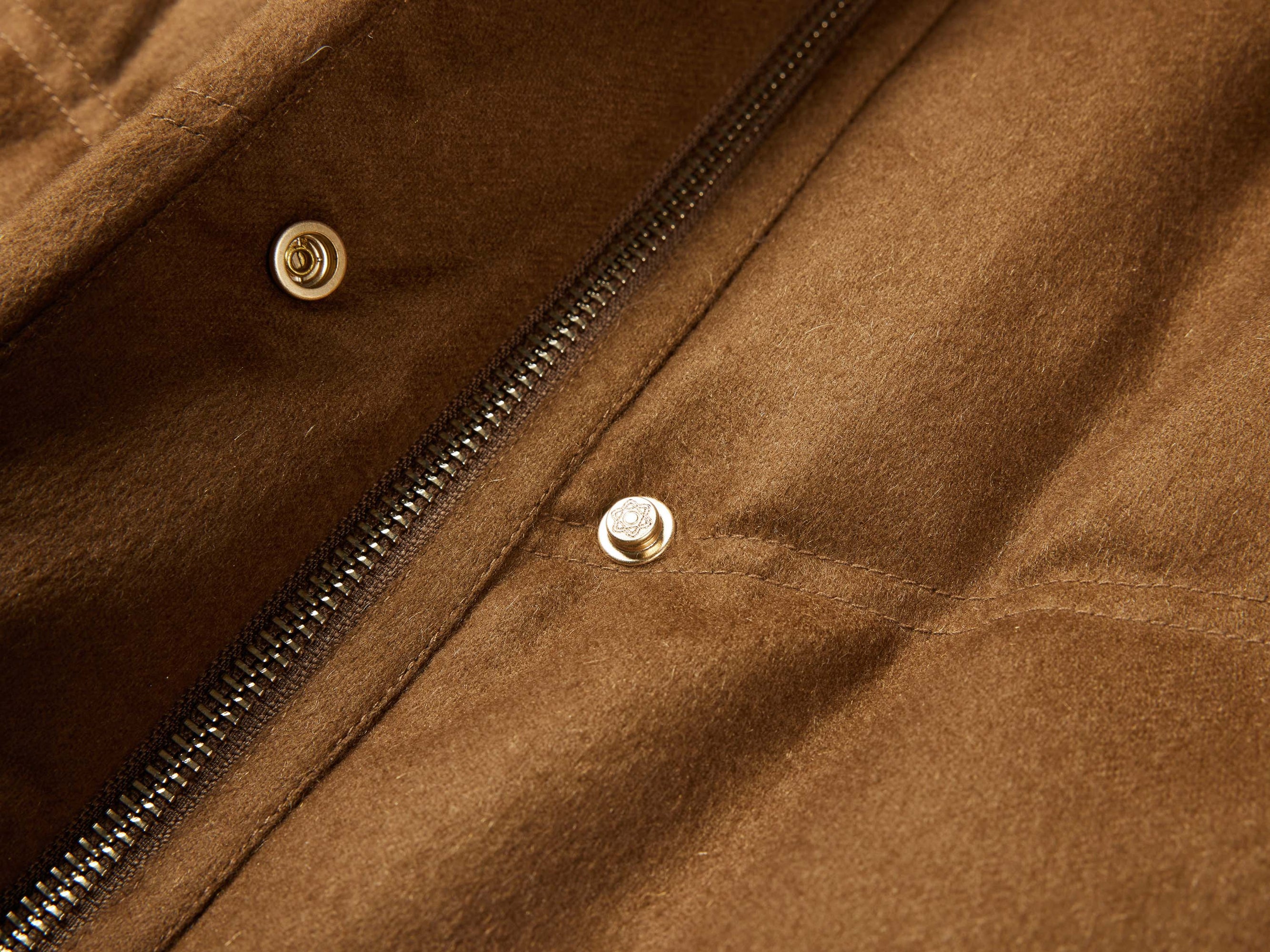 Long Cashmere Down Jacket | Brown