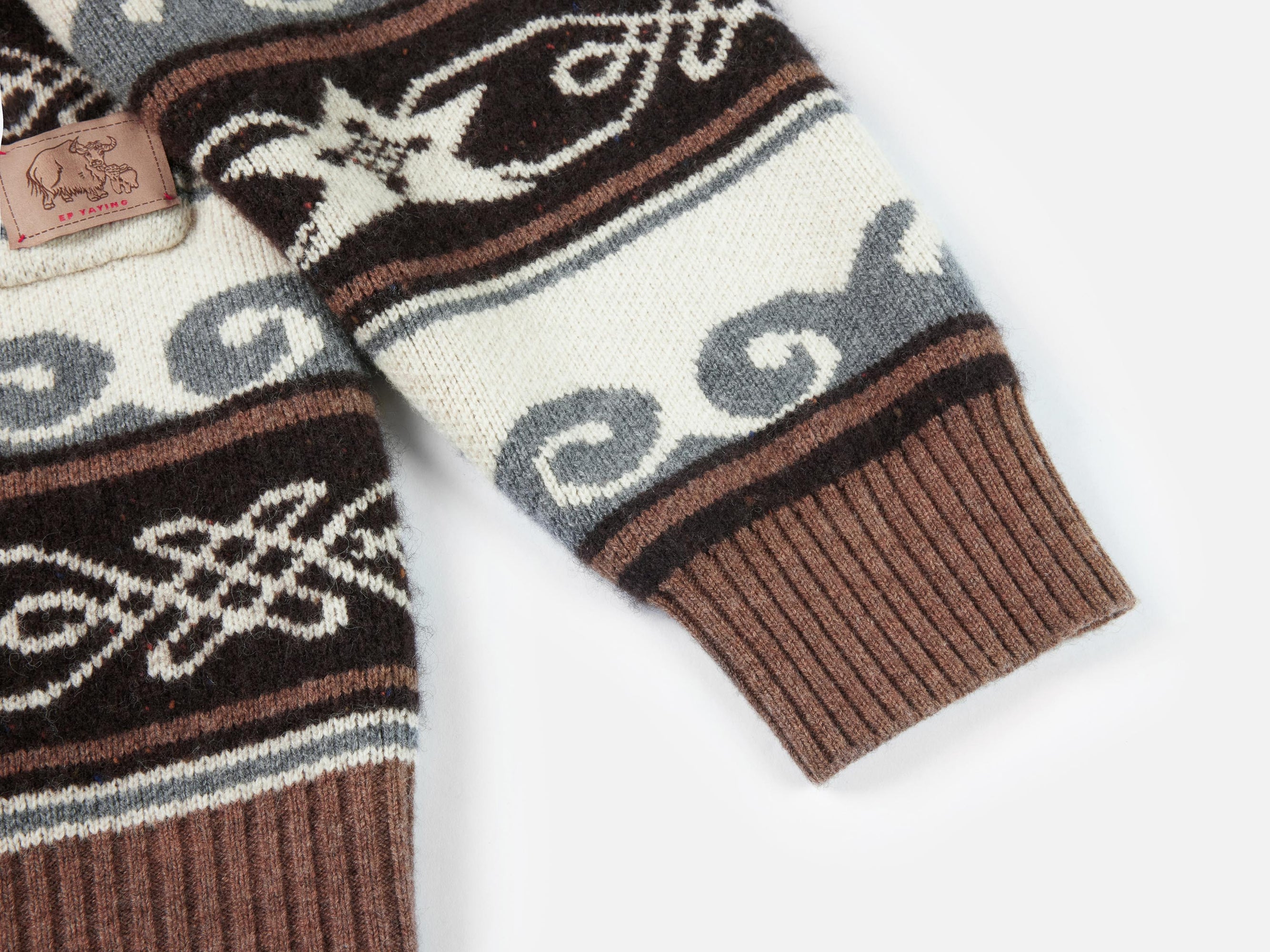 Long Hooded Sweater | Brown