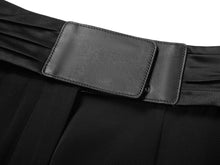 Straight Leg High-Waisted Flared Trouser | Black