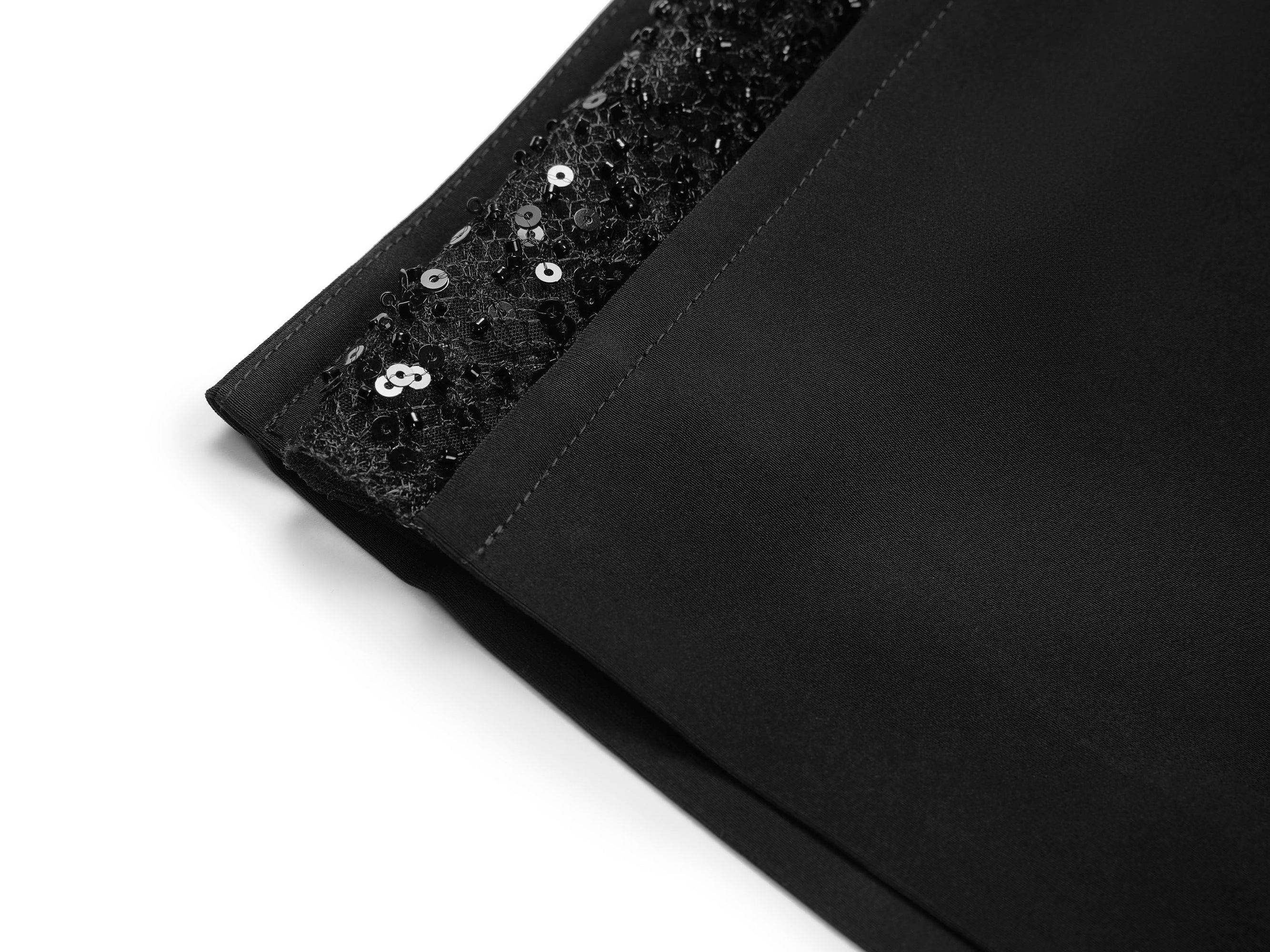 Straight Leg High-Waisted Flared Trouser | Black