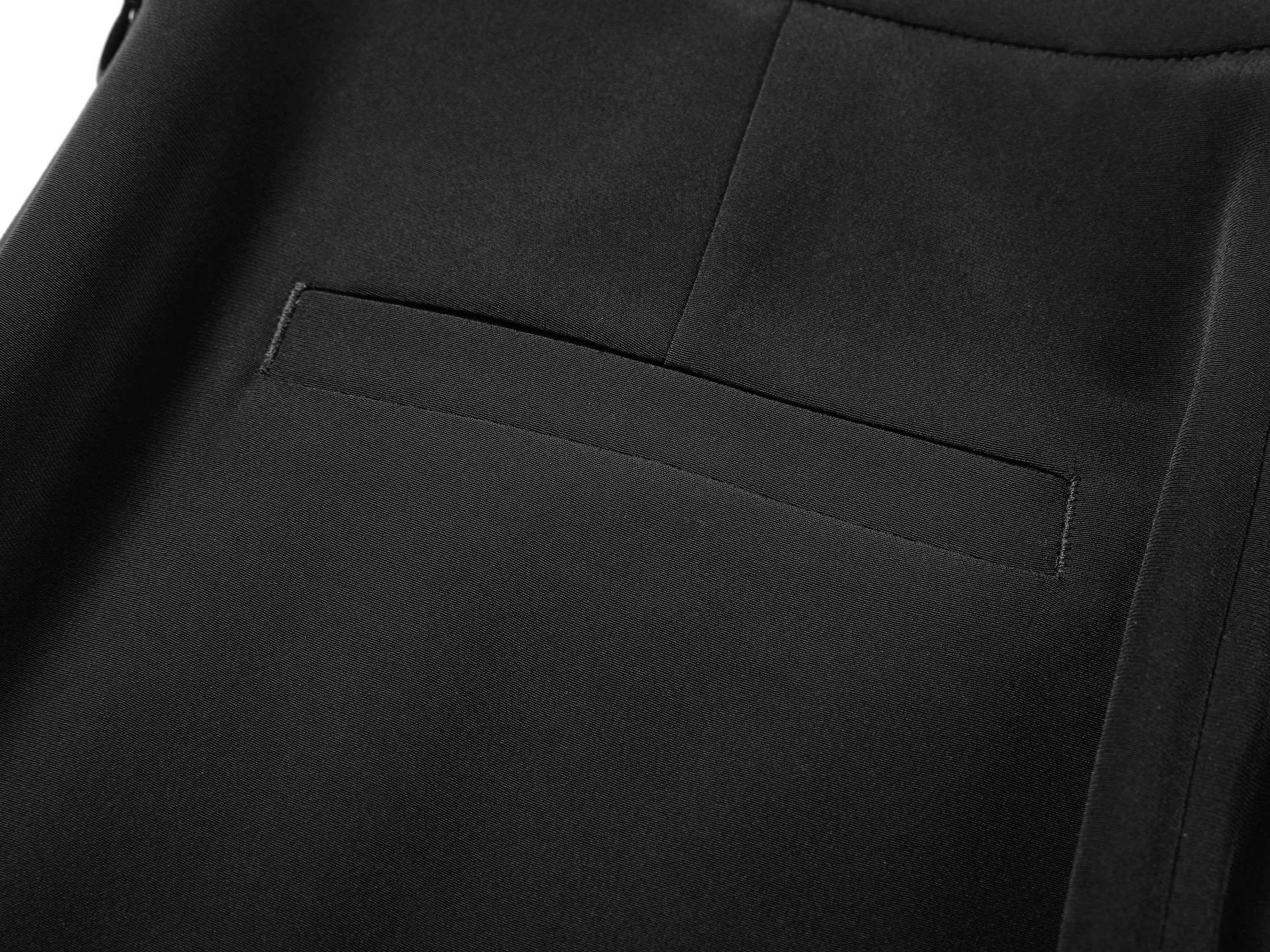 Straight Leg High-Waisted Flared Trouser | Black