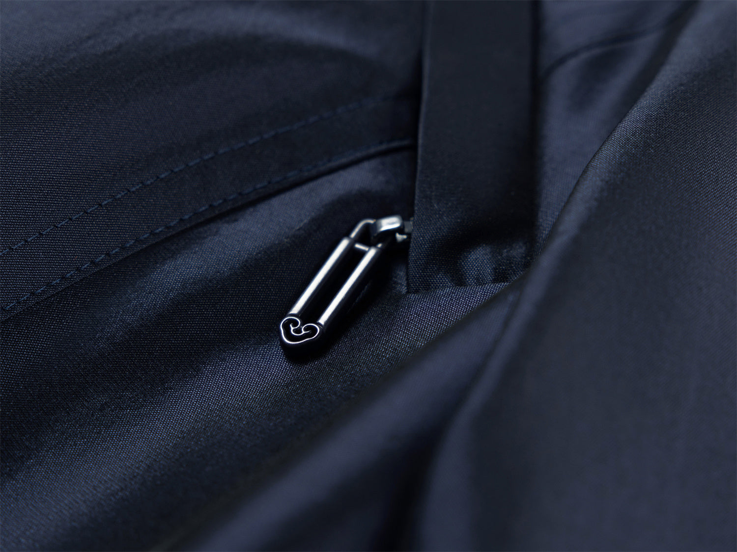 Triacetate Trench Coat | Navy