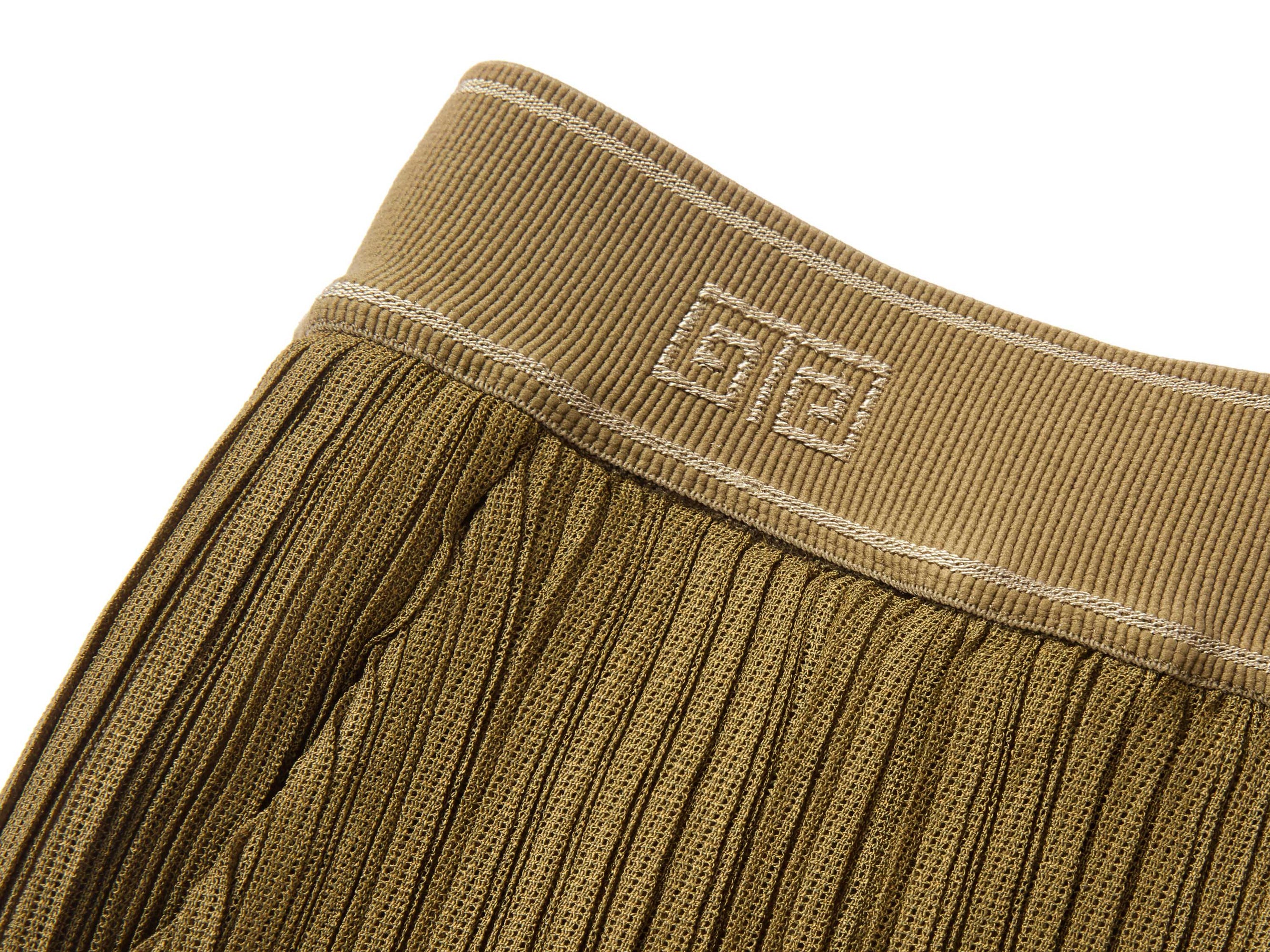 wide-leg trousers | Olive Green