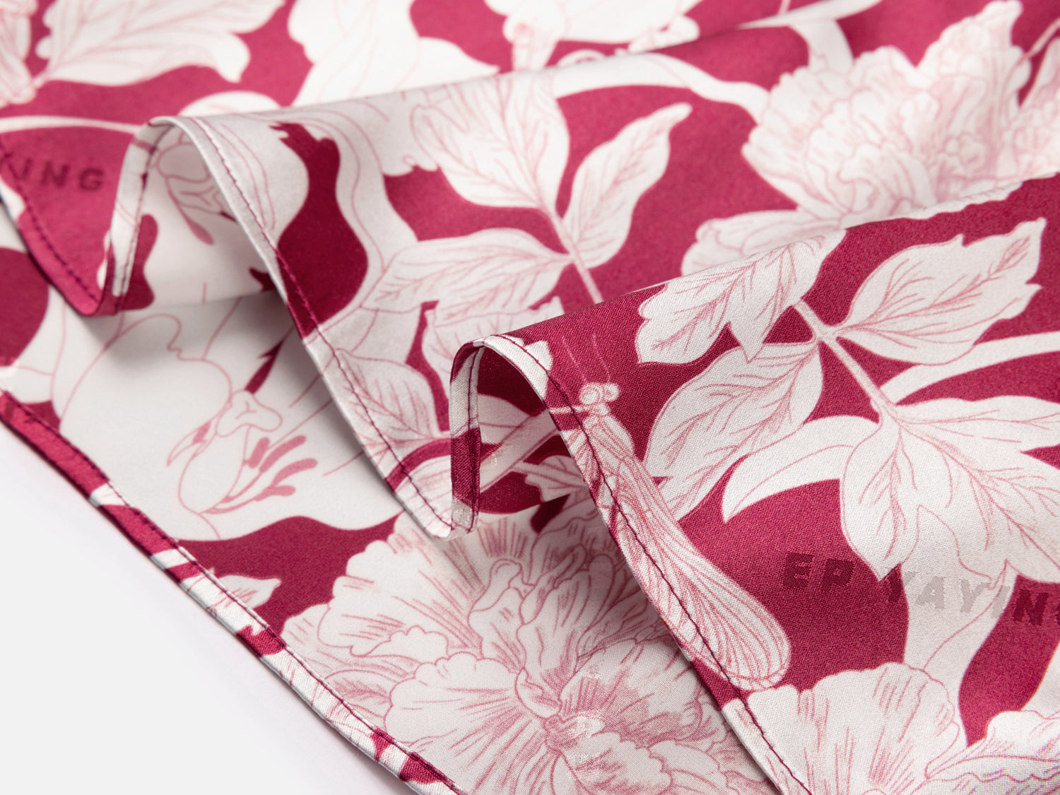 Silk Printed Waist-Cinched Dress | Red
